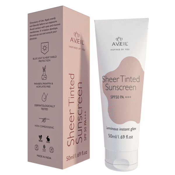 Aveil Sheer Tinted Sunscreen SPF 50 front