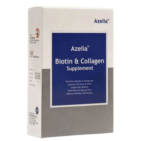 Azelia Biotin & Collagen Supplement Tablet front