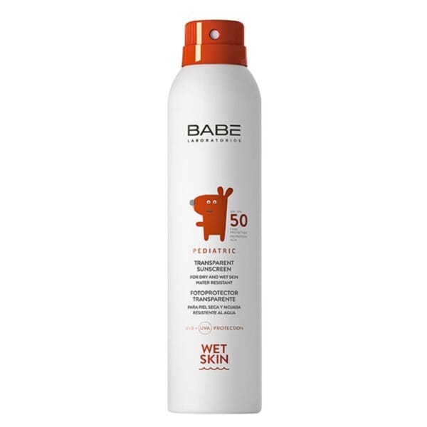 BABE Pediatric Transparent Sunscreen Wet Skin SPF 50 front